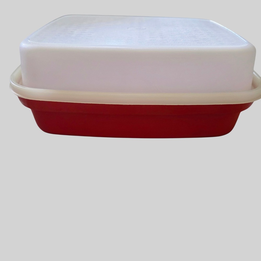 Tupperware Large Season Serve Marinade 1.9L Container Burnt Orange Canada VTG